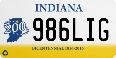 IN license plate 986LIG