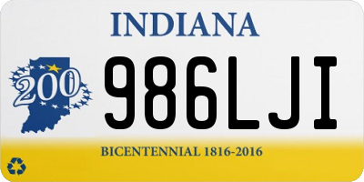IN license plate 986LJI