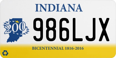 IN license plate 986LJX