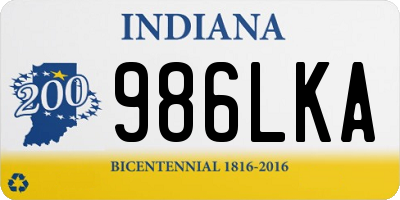 IN license plate 986LKA