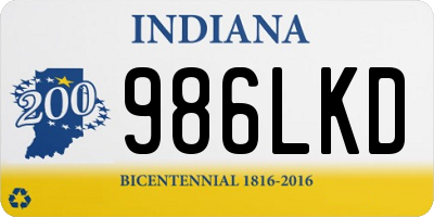 IN license plate 986LKD