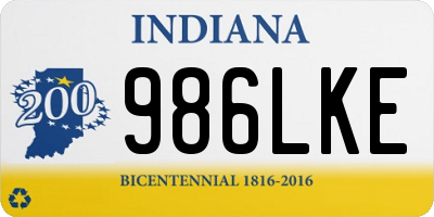IN license plate 986LKE