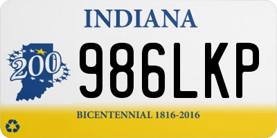 IN license plate 986LKP