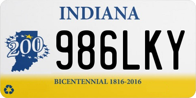 IN license plate 986LKY