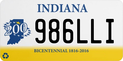 IN license plate 986LLI