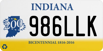 IN license plate 986LLK