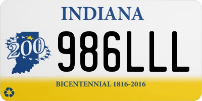 IN license plate 986LLL