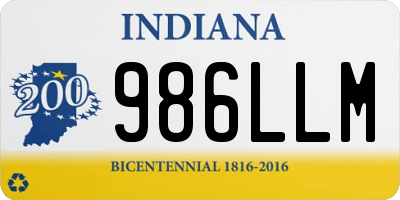 IN license plate 986LLM