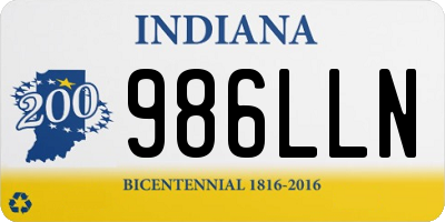 IN license plate 986LLN