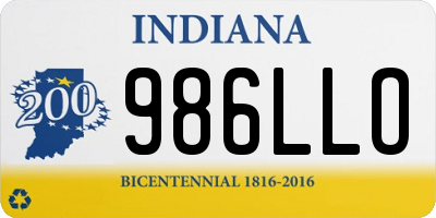 IN license plate 986LLO