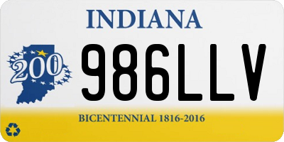 IN license plate 986LLV
