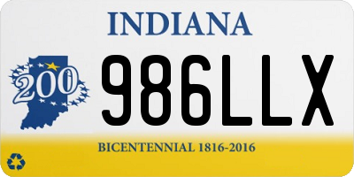 IN license plate 986LLX