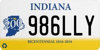 IN license plate 986LLY