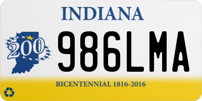 IN license plate 986LMA