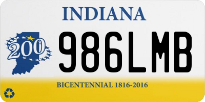 IN license plate 986LMB