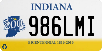 IN license plate 986LMI