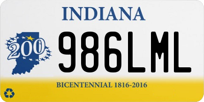 IN license plate 986LML