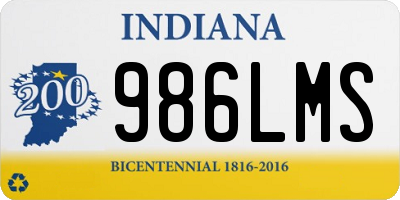 IN license plate 986LMS