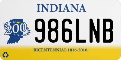 IN license plate 986LNB