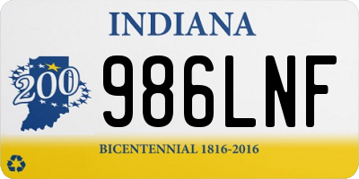 IN license plate 986LNF