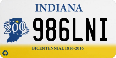 IN license plate 986LNI