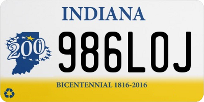 IN license plate 986LOJ