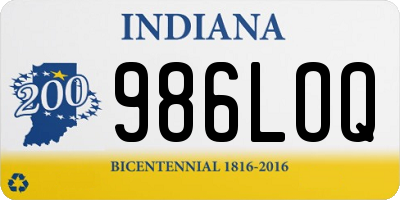 IN license plate 986LOQ