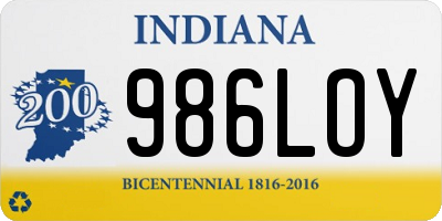 IN license plate 986LOY