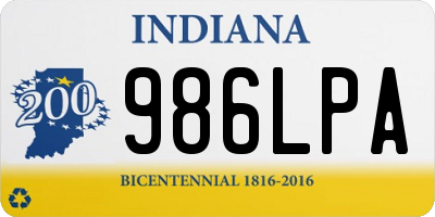 IN license plate 986LPA