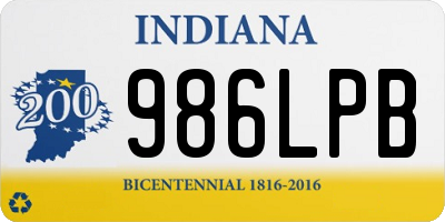 IN license plate 986LPB