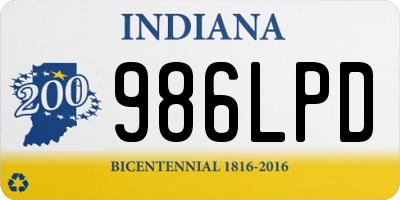 IN license plate 986LPD