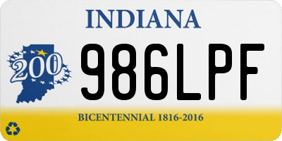 IN license plate 986LPF