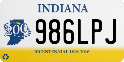 IN license plate 986LPJ