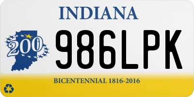 IN license plate 986LPK