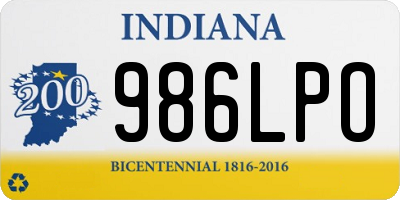 IN license plate 986LPO