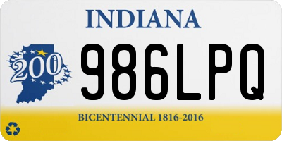 IN license plate 986LPQ
