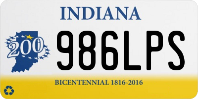 IN license plate 986LPS