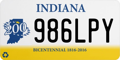 IN license plate 986LPY