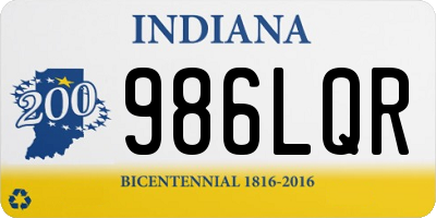 IN license plate 986LQR