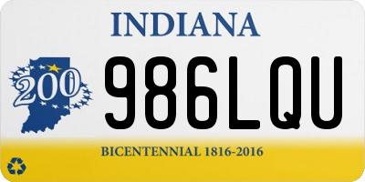 IN license plate 986LQU