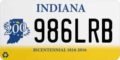 IN license plate 986LRB
