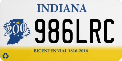 IN license plate 986LRC