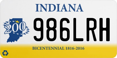 IN license plate 986LRH