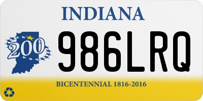 IN license plate 986LRQ