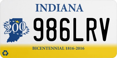 IN license plate 986LRV