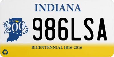 IN license plate 986LSA