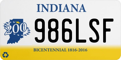 IN license plate 986LSF