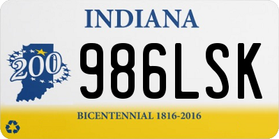 IN license plate 986LSK