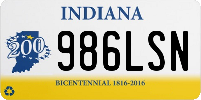 IN license plate 986LSN