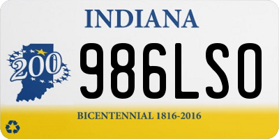 IN license plate 986LSO